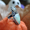 Size 6, Haunted GLOW CORN, Candy Corn Ring