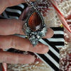 Pendant, Ilex Mortis Holly (Death Holly), Immortal Holly with Garnet