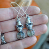 Pumpkin Witch Kitty, Earring Pair