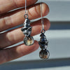 Pumpkin Witch Kitty, Earring Pair