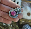 PENDANT, Blooming Boneyard with ruby