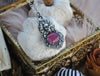 PENDANT, Blooming Boneyard with ruby