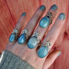 SALE! Size 5 - Trolleite, Sterling and Fine Silver and Brass Ring