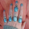 Size 8.5 - Trolleite, Sterling and Fine Silver and Brass Ring