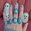 Size 8.5 - Trolleite, Sterling and Fine Silver and Brass Ring