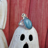 Size 10.5 - Trolleite, Sterling and Fine Silver and Brass Ring