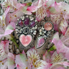 Size 6 - Quartz and Tourmaline, Sterling and Fine Silver Ring
