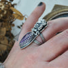 Size 7, Blooming Boneyard with Amethyst