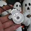 Pendant, Circle of Salt, White Sapphire