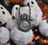 Pendant, Circle of Salt, White Sapphire