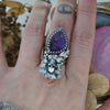 Size 7, Blooming Boneyard with Amethyst