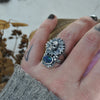Size 7, Blooming Boneyard with Black Opal!
