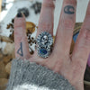 Size 7, Blooming Boneyard with Black Opal!