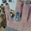 Size 7, Blooming Boneyard with Black Opal!
