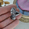 Size 7.5, Blooming Boneyard with rare Star Garnet!