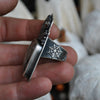 Size 6.5-7, Halloween Star, Satin Flash Opal & Garnet