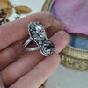 Size 7.5, Blooming Boneyard with rare Star Garnet!
