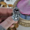 Size 7.5, Blooming Boneyard with rare Star Garnet!