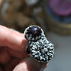 Size 7.5, Blooming Boneyard with rare Star Garnet!