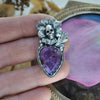 MADE TO SIZE RING OR PENDANT, Blooming Boneyard with Amethyst
