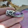 MADE TO SIZE RING OR PENDANT, Blooming Boneyard with Amethyst