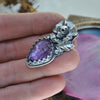 MADE TO SIZE RING OR PENDANT, Blooming Boneyard with Amethyst