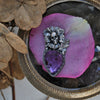 MADE TO SIZE RING OR PENDANT, Blooming Boneyard with Amethyst