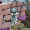 PENDANT, Bouquets Brought on Bat Wings, Moonstone
