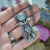 PENDANT, Bouquets Brought on Bat Wings, Moonstone