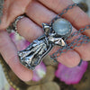 PENDANT, Bouquets Brought on Bat Wings, Moonstone