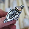 Size 9, "Mandrogore", Hand of Glory, Phantom Smoky Quartz