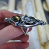 Size 9, "Mandrogore", Hand of Glory, Phantom Smoky Quartz