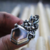 Size 6, "Grave Magic", Hand of Glory, Phantom Smoky Quartz
