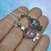EARRINGS, Dreamscape, Amethyst Skies, Sterling and Fine Silver