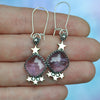 EARRINGS, Dreamscape, Amethyst Skies, Sterling and Fine Silver