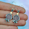 EARRINGS, Dreamscape, Amethyst Skies, Sterling and Fine Silver