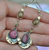 EARRINGS, Dreamscape, Tourmaline & Rutilated Quartz, Sterling and Fine Silver