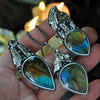 Pendant, Blue Flame, Superstions & Lore, Labradorite