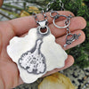 Dried Flowers, Natural Moss Agate Pendant