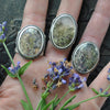SIZE 10.5, Garden Veil, Natural Moss Agate Ring