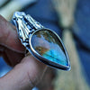 DISCOUNTED Size 8, Blue Flame, Superstions & Lore, Labradorite