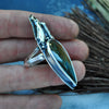 DISCOUNTED Size 8, Blue Flame, Superstions & Lore, Labradorite