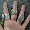 SALE - SIZE 7.5, Garden Veil, Natural Moss Agate Ring