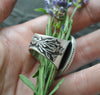 SALE - SIZE 7.5, Garden Veil, Natural Moss Agate Ring
