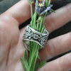 SALE - SIZE 7.5, Garden Veil, Natural Moss Agate Ring