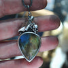 Pendant, Blue Flame, Superstions & Lore, Labradorite