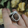 SALE - SIZE 6.5, Garden Veil, Natural Moss Agate Ring