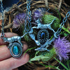 Jumping Cat Sith, Pendant, Cat-Eye Tourmaline!