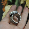 SIZE 10.5, Garden Veil, Natural Moss Agate Ring