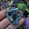 Jumping Cat Sith, Pendant, Cat-Eye Tourmaline!